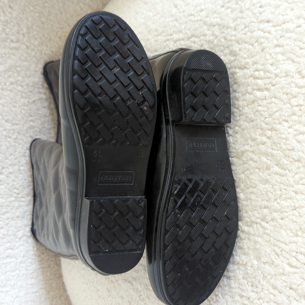 Hunter Black Women's Sandhurst Savoy Riding Rain Boot Quilted Black - Picture 7 of 9